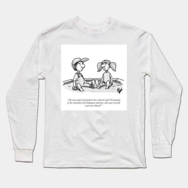 Classic Childhood Lawyer Cartoon Long Sleeve T-Shirt by abbottcartoons